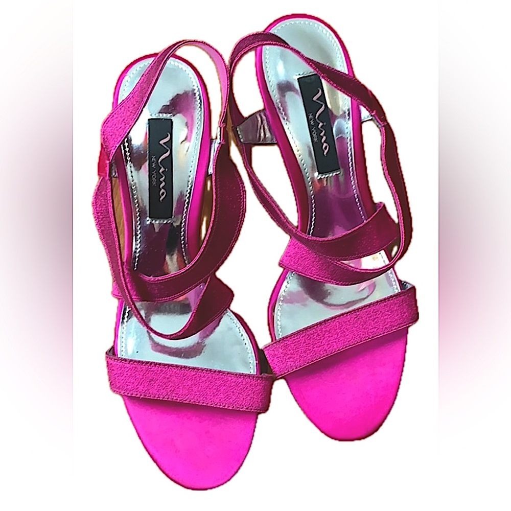 Nina 3 Inch Heel Neon Pink Size 7.5 EUC